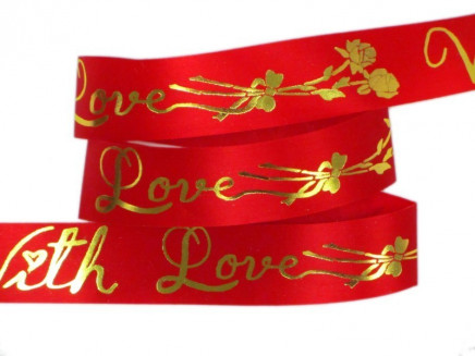 Acetate Valentines With Love Red