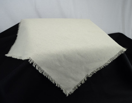 Linen Sheet Wrapper with Fringed Edge Natural