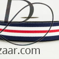 Grosgrain Nautical Stripes Navy and Red