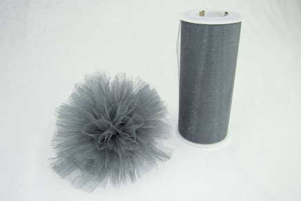 Gala Sparkle Tulle Mercury Gray