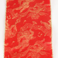 Angels Song Wired Metallic Jacquard Ribbon Red / Gold