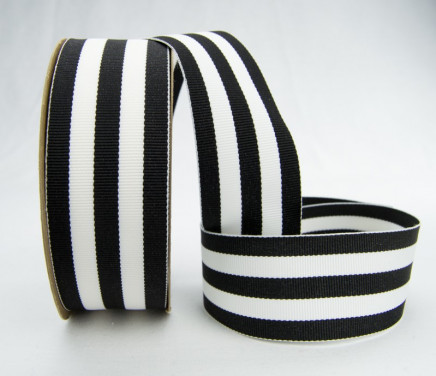 Grosgrain Mono Stripes Black