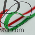Grosgrain Italian Flag Themed Ribbon Red, White & Emerald