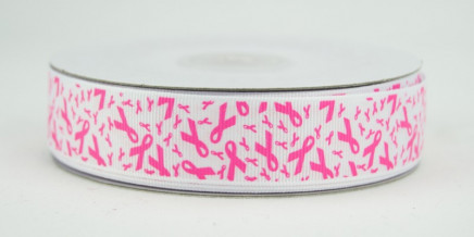 Breast Cancer Awareness Ribbon - Hot Pink - 7/8 inch or 1-1/2 inch wide -  25 yards
