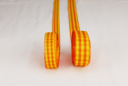 Taffeta Gingham Check Yellow & Orange