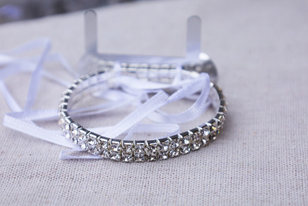 Corsage Wristlet with Clip Clear (2 Lines)