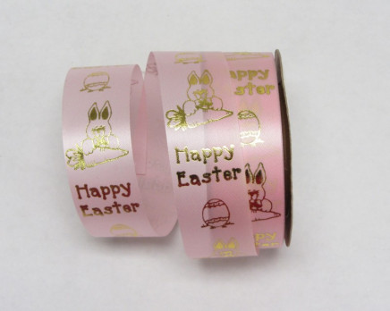 Happy Easter Rabbit Print Light Pink