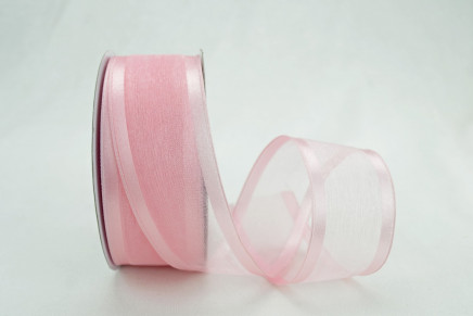 Wired Satin Edge Organza Light Pink