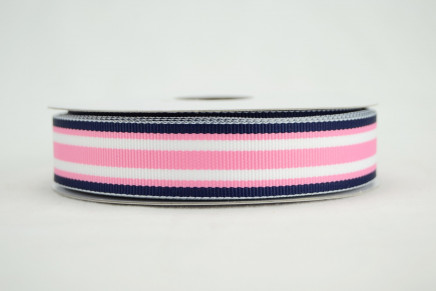 Grosgrain Glitz & Stripes Navy Pink Surfboard