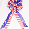 Wired American Flag Solid Bow Red, White & Blue