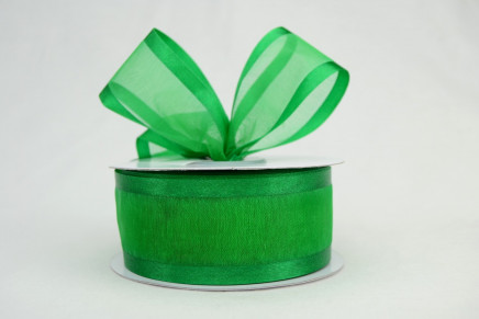 Satin Edge Sheer Organza Emerald