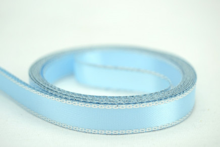 3/8 X 50yds Satin Ribbon W/silver Edge Lavender 