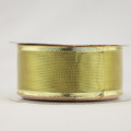 Wired Woven Edge Metallic Sheer with Pencil Edge Gold