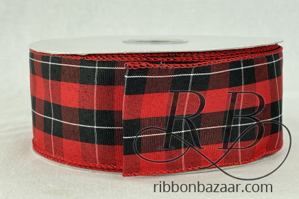 Wired Mountain Buffalo Check Ribbon Red