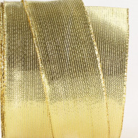 Iridescent Gold Wire Ribbon 2.5 x 3 yards Metallic Edge Elegant Valentines  Day