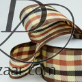 Rustic Autumn Themed Woven Check Ribbon