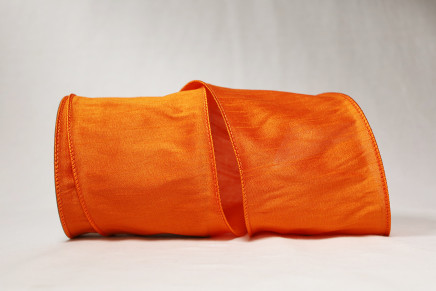 Wired Polyester Dupioni Orange