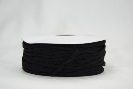 Flat Elastic Cord Black