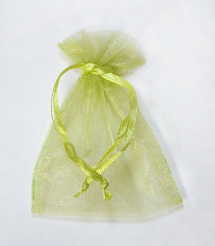 Sheer Organza Pouches Lime