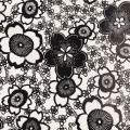 Floral Pattern Gift Wrap Black / White