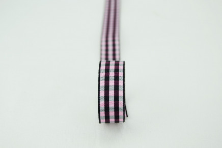 Taffeta Gingham Check Black & Pink