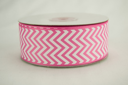 Grosgrain Chevron Hot Pink