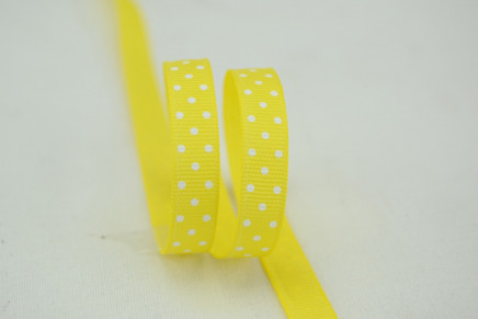 Grosgrain Swiss Dots Daffodil