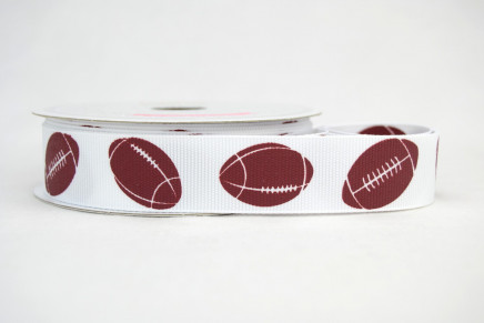 Grosgrain Sport Balls Print Football