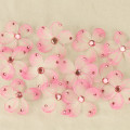 Lustrous Shimmer Floral Embellishment With Jewels Pink