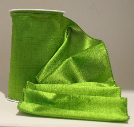 Wired Shiny Taffeta Plain Avocado