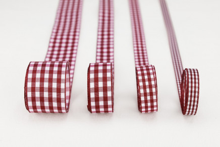 Taffeta Gingham Check Burgundy