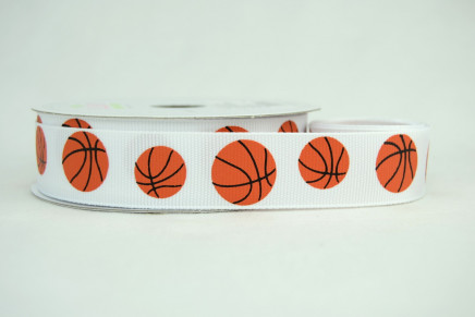 Grosgrain Sport Balls Print Basketball