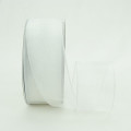 Wired Sheer Organza Ribbon White