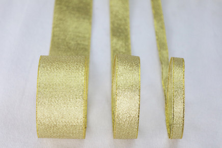 Twinkle Metallic Taffeta Ribbon Gold