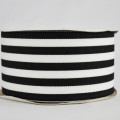 Grosgrain Mono Five Stripes Black