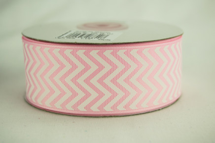 Grosgrain Chevron Light Pink