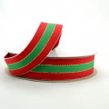 Traditional Grosgrain Christmas Stripes Emerald, Red & Gold