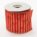 Wired Gold Metallic Stripes Red