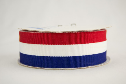 Red White Blue Striped Ribbon 3/4 Wide by the Yard, Patriotic Ribbon 