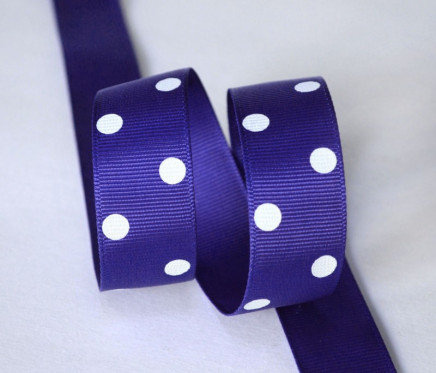 Grosgrain Polka Dots Cobalt