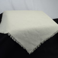 Linen Sheet Wrapper with Fringed Edge Natural