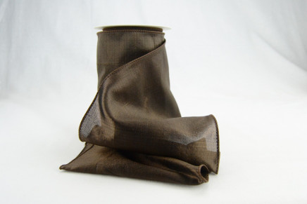 Wired Shiny Taffeta Plain Brown