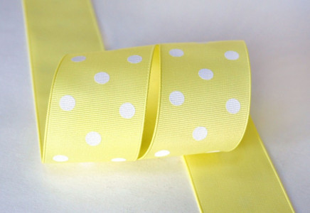 Grosgrain Polka Dots Baby Maize