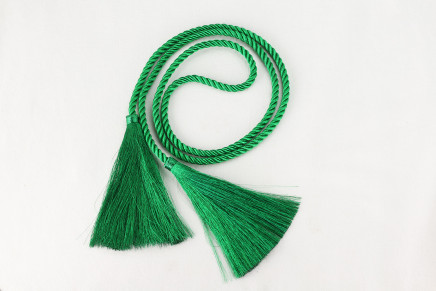 Silky Twisted Tassel Cord Green