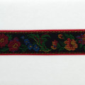 Jacquard Flower Bed Tapestry Weave Black