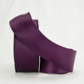 Wired Double Faced Satin Aubergine