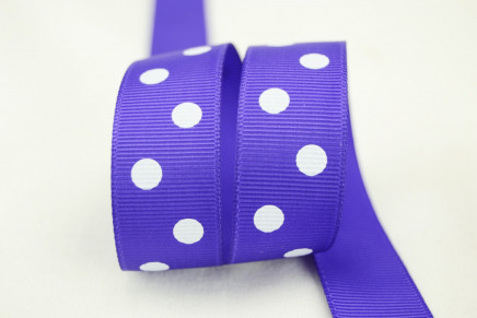 Grosgrain Polka Dots Purple