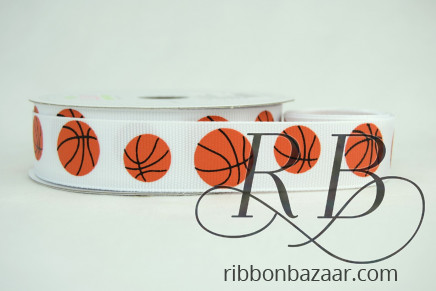 Grosgrain Sport Balls Print Basketball