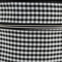 350.1 - 5 YARDS RETAIL - Black & white check gingham ribbon trim 7/8
