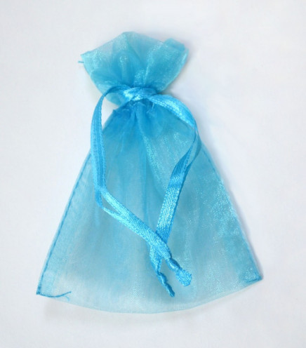 Sheer Organza Pouches Turquoise